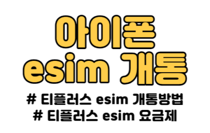 아이폰 esim 개통 단 1가지 방법